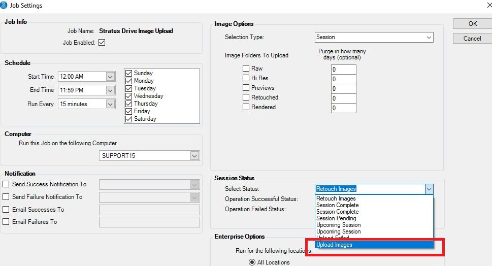 How do I setup the InspiredByYou Control Center if my Session Statuses are by Session Type? in Stratus - screenshot 4