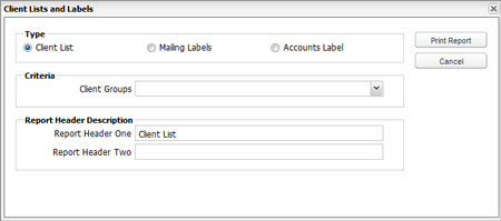 Using Client Groups in Stratus - screenshot