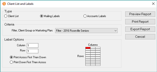 FAQ - Filters for Labels by Grad Year/Organization in Stratus - screenshot 6